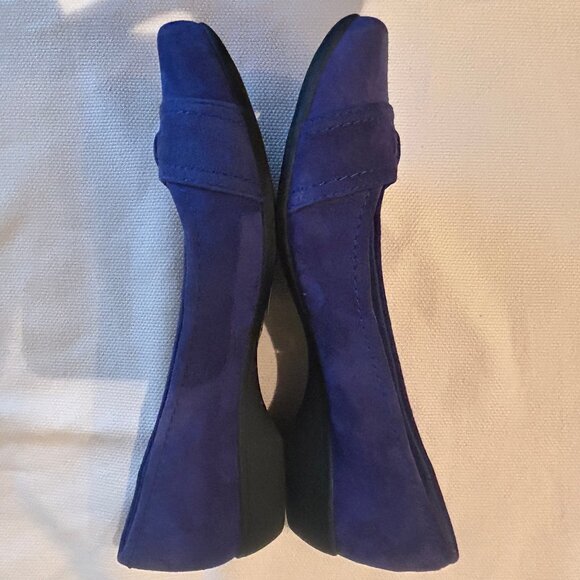 NEW (NWOT) Clarks Propose Spire blue suede ballet flats sz 7.5 - Picture 15 of 16